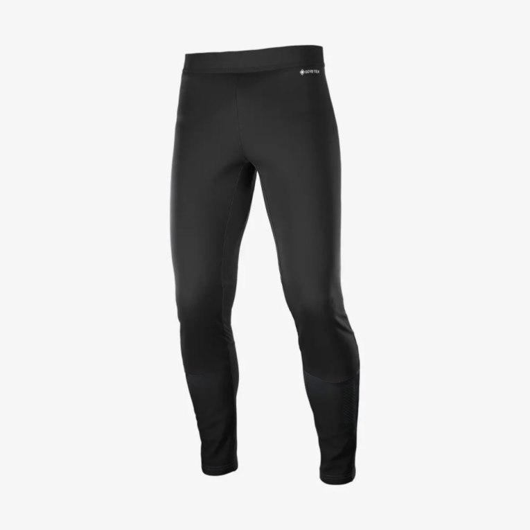 Salomon Gore Tex Infinium Windstopper Men's Running Tights Black | CA 23N97
